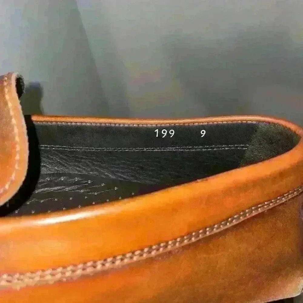 To Boot New York‎ del Amo leather cognac drivers loafers size 9 - Picture 7 of 8